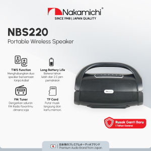 Nakamichi NBS 220 Portable Wireless Speaker Audio Bluetooth