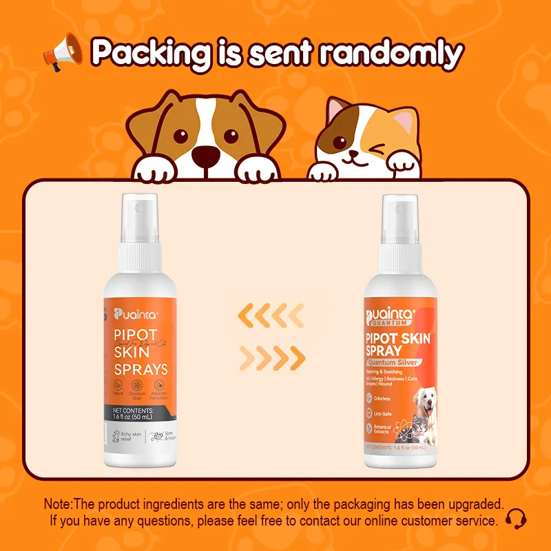 PUAINTA Pet Skin Spray Antifungal for dog and cat Pipot Skin Spray Scabies  Itching relieve Antibacterial Non-toxic 50ml