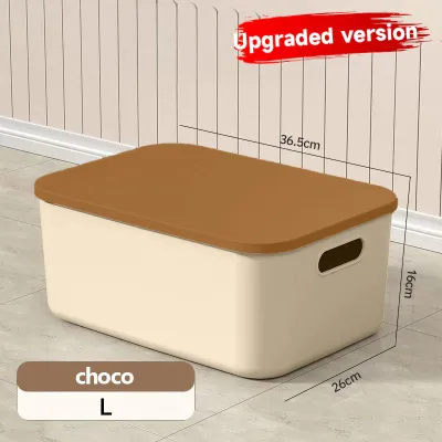 IMUTO Foldable Storage Box Organizer With Cover Plastic Container Basket Cabinet Wardrobe Closet
