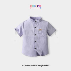 KIYOSI Kemeja Anak Osford Polos Laki-Laki Lengan Pendek Best Seller 1-6 Tahun 2