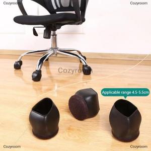 [COD] Cozyroom Rubber Bed Office Chair Wheel Stopper Furniture Legs Caster Cups Chair Feet Floor Protectors Felt Pads Bottom Prevents Scratches
