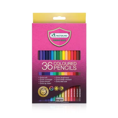 Master Art มาสเตอร์อาร์ต สีไม้ ดินสอสี แท่งยาว 12สี 24สี 36สี 48สี