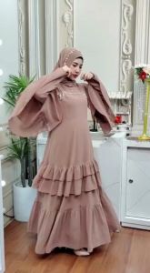 REALPICT COD RAPUNZEL SERIES FREE FASMINA  BAHAN CERUTY ARMANY SUPER RINGAN & ADEM DI PAKE LD 110 PB 142  BY BILQIS ASOPUROH TERMURAH TANGAN PERTAMA KONVEKSI TERIMA SERAGAMAN