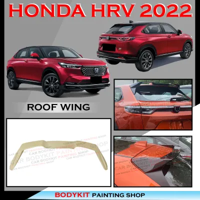 HONDA HRV HR-V SUV 2021 2022 STYLE 2 REAR TOP WING SPOILER TAILGATE SPOILER WITH PAINT(PIANO BLACK)-MATERIAL ABS BODYKIT