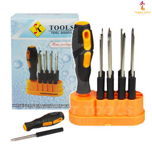TOOLS ไขควง 8 ตัวชุด เปลี่ยนหัวได้พร้อมที่จัดเก็บครบเซ็ต ไขควงยาว ไขควง ปากแฉก ดอกแฉก ไขควงแฉก ไขควงแม่เหล็ก เครื่องมือช่าง