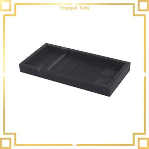 【original】 Tranquil เคาน์เตอร์ห้องน้ำเครื่องจ่ายสบู่ถาดถาดซิลิโคนสำหรับ Home Kitchen Countertop มือสบู่ออแกไนเซอร์แชมพูน้ำหอมถาดเก็บ