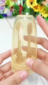 Baby Pro Philippines 2-in-1 Baby Pro Nano Soft Silicone Toothbrush & Gauze for Newborns Gentle Oral