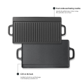 Cast Iron Double Sided Griller or Outdoor barbecue frying pan Baking Tray. 