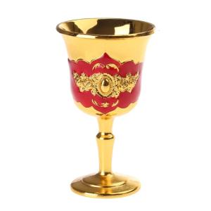 European Style Wine Glasses Retro Goblet Beverage Champagne Glasses Metal Cocktail Cup Wedding Home Bar Decoration
