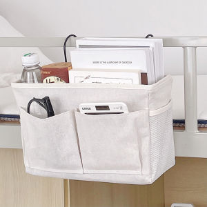 Hook Wintop Storage Basket Hanging Bedside Bedroom Pocket Organizer Linen Bag For Accessories Durable Storage Bag