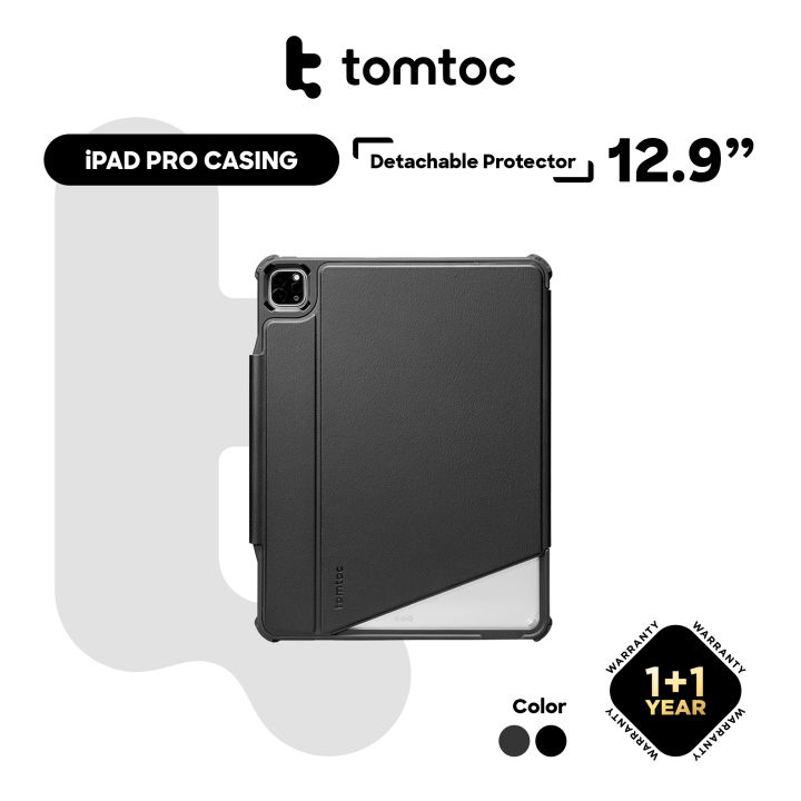 tomtoc 12.9 Inch iPad Pro Detachable Protective Case - iPad Pro 2022 ...