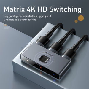 Baseus HDMI Switcher 4K 60Hz Bi-Direction HDMI Switch 1x2/2x1 HDR HDMI Audio Adapter for PS4 TV Box HDMI Switcher