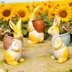TX🏮💓🧧 3D Phục Sinh Bunny Silicone Khuôn Tự Làm Dễ Thương Động Vật Giỏ Thỏ Bình Đồ Trang Trí Đúc Khuôn Nhà Thạch Cao Bê Tông Thủ Công Quà Tặng Trang Trí Nội Thất
