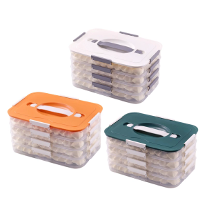 Convenient Multi Layer Fridge Storage Box Freshness Keeping Box For Dumplings Cookie Snacks And