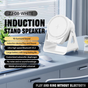 【Delivery 24 hours】Magnetic Attraction Speaker COD 2025 New Wireless Induction Speaker Bluetooth With Phone Holder/Phone Stand RGB & Rotating 360°