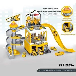 Đường đua dành cho trẻ em với ô tô mini Bãi đậu xe trượt Đồ chơi nhiều tầng Bãi đậu xe ô tô chữa cháy Cảnh sát kỹ thuật Xe cậu bé Xmas Quà tặng