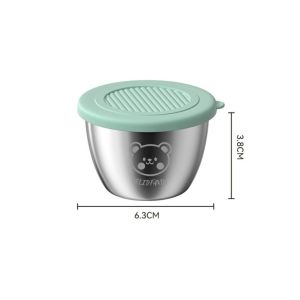 CHUAN with Sealed Lid Seasoning Box 304 Stainless Steel Silicone Cover Condiment Containers Quality Leak-proof Small Storage Box