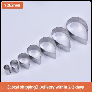 【Local shipping】 7PCS Flower Heart Shape Mold Mousse Ring Mold Stainless Steel Cake Cutter Bake