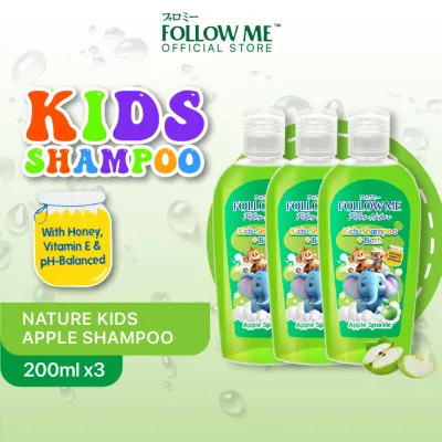 [Triple Pack] Follow Me Follow Nature Kids Apple Shampoo & Bath Head to Toe 200ml
