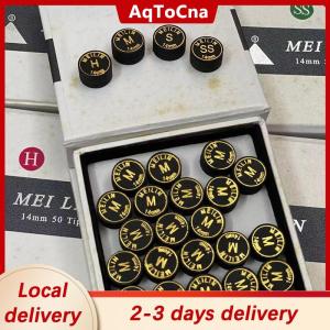 [COD] AqToCna Ship within 24 hours 1pcs Lot 14mm Japanese Cue Tip Quality Pool Billiard Pigskin Cue Tip 9 Layers Snooker Cue Tip