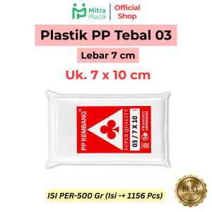 Plastik PP Lebar 7 Tebal 03 7x10 7x12 7x15 7x20 Kantong Plastik Bening Transparan