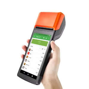 Soonpos Android 13 Handheld Pos Terminal With 58mm Thermal Printer 5.5 Inch Mobile Cash Register Compatible With Loyverse POS Grab Merchant Grabfood Salesplay Food panda 4g Network GPS WiFi Billing Printing