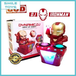 Smile - Mainan Anak Robot DJ IRONMAN - Mainan IRON MAN DJ Dance Robot Ada Lampu Dan Musik