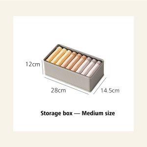 Linen Storage Bins Household Foldable Clothes Organizer Storage Box Closet Drawer Basket Organizer