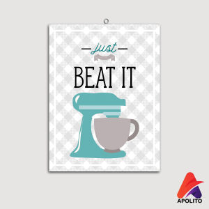 APOLITO (15X20 CM) HIASAN DINDING DAPUR ABSTRAK WALLDECOR PAJANGAN POSTER HIASAN KAMAR DEKORASI KAYU