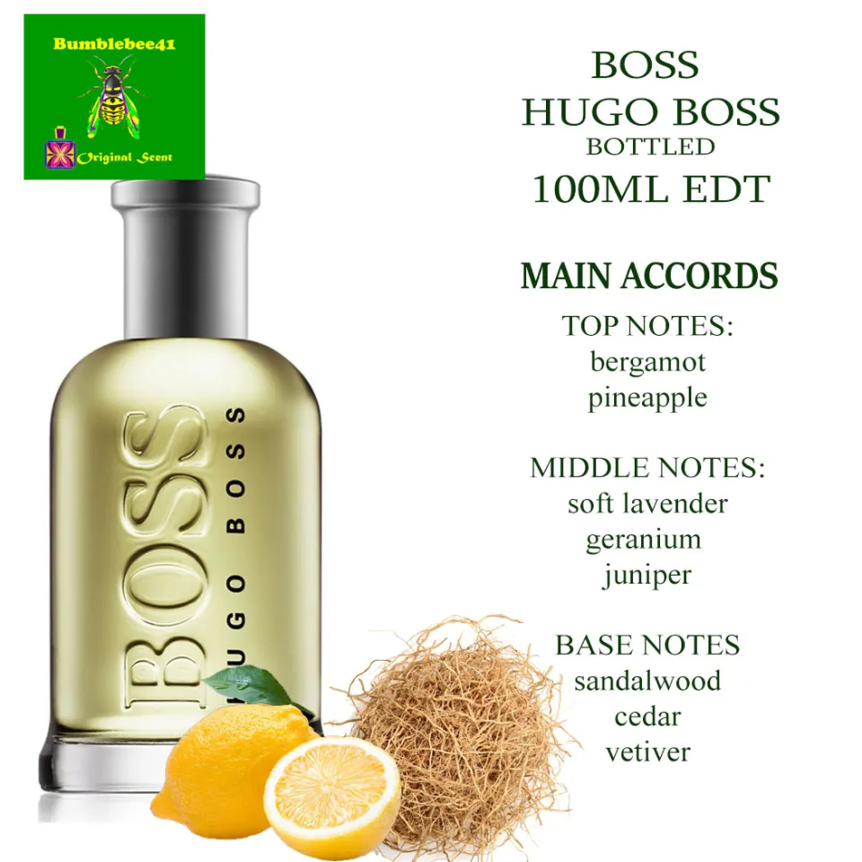 Hugo boss bottled sale notes