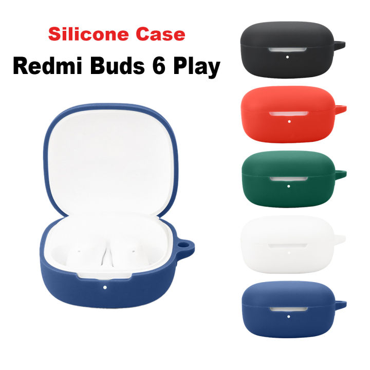 ป้องกันซิลิโคนเคสสำหรับ Redmi Buds 6 Play เคสหูฟังไร้สายฝาครอบป้องกันเต็มรูปแบบอุปกรณ์เสริมหูฟังเคสกันกระแทก