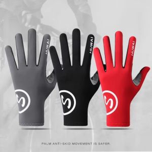 LONGB Breathable Long Full Fingers Anti-slip Touch Screen Fitness Gloves Shockproof Women Men Bicycle Gloves Outdoor