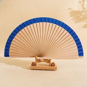 CANICECA Elegant Accessory Spanish Folding Fan Plain Design 23cm Wooden Fan Simple Portable Handmade Fan Multipurpose