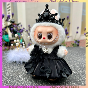 Labubu Princess Suit Luxurious Crown Heart Necklace Outfit Mini Vinyl Doll Clothing Set Fashion Doll Accessories Diy Gifts