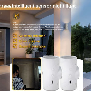 Hill magnetic rechargeable light sensor night light