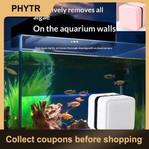 【PHYTR】 Mini Square Magnetic Brush Aquarium Glass Cleaner Scratch-Resistant Glass Cleaner Magnetic Brush For Small Aquarium Fish Tank