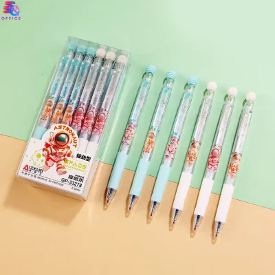 ปากกาลบได้ หมึกน้ำเงิน กล่อง 12 ด้าม ขนาด 0. 5mm เขียนลื่นลบง่าย ปากกาเจลเครื่องเขียน ลบได้ ปากกาเจลลบได้ เจลน้ำเงิน ปากกาลบได้ ยางลบในตัว พร้อมส่ง
