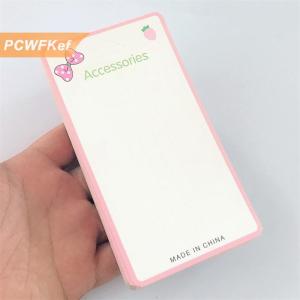 【PCWFKef】 50pcs màu hồng cung hiển thị thẻ cho tóc Claw Clip thẻ giấy headdress gói thẻ tóc trang trí DIY gói đồ trang sức các tông