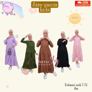 Baju Gamis Muslim Anak Perempuan Tanggung Umur 12-15 Tahun & Abaya Anak Umur 12-15 Tahun