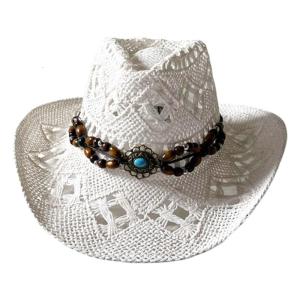 Handmade Panama Hat Elegant Wide Brimmed Decorated Sun Hat for Women Party British Beach Hat Lady Knitted Straw Hat