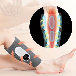 【Original 】1pc electric leg massager rechargeable calf air compression massager can heat the feet legs thighs and knees cordless leg massager easy to use muscle relaxation automatic pressure kneading a gift for mom and dad gift for men and women