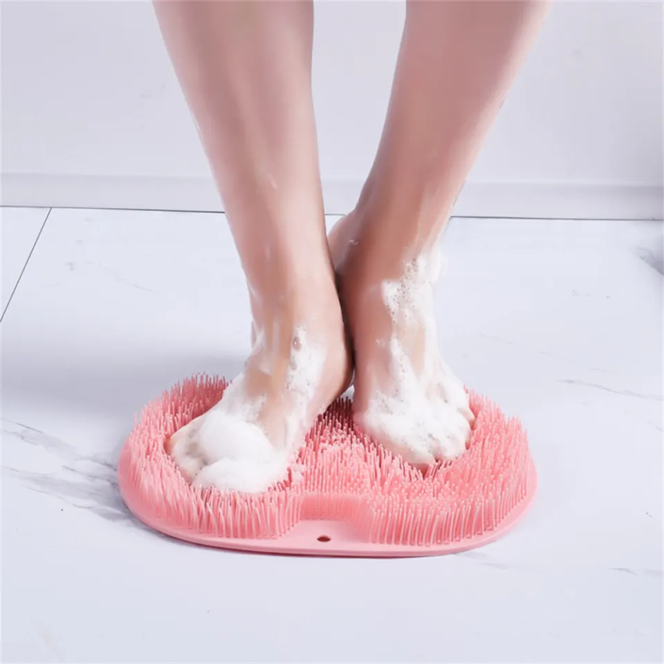 Cllarion Cllarion Exfoliating Shower Massage Scraper Bathroom Non-slip Bath  Mat Back Massage Brush Silicone Foot Wash Body Cleaning Bathing Tool