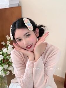 Băng đô dán tóc mái viền ren nhiều họa tiết 10.5cm miếng dán tóc mái định hình giữ nếp tóc đáng yêu