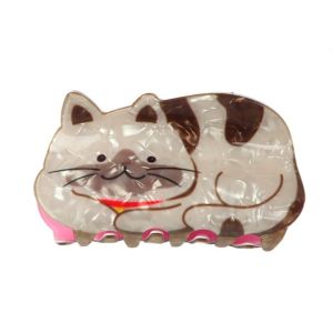 LIAND การ์ตูนลายการ์ตูน กรงเล็บขนแมว สุนัขและสุนัข สไตล์เกาหลีแบบ กิ๊บติดผมรูปสัตว์อะคริลิค สง่างามเรียบหรู ขนาดไมด์ คลิปฉลามสัตว์ ปาร์ตี้งานปาร์ตี้