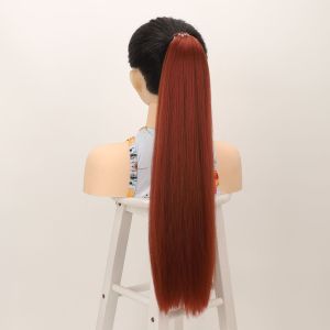 BAIXL Soft Synthetic Ponytail Extensions Natural Fluffy False Horse Tails Hair Accessories DIY Long Yaki Straight Hairpiece for Women