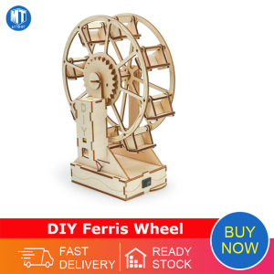 Creative Electric Ferris Wheel DIY Science Set Wooden Puzzle Craft Technology Educational Toys for Children Gift Idea