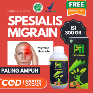 Obat Migrain Sering Kambuh Paling Ampuh Penurun Tensi Darah Tinggi Kolestrol Sakit Kepala Berkepanjangan Hb Darah Rendah Anemia Obat Sakit Kepala Menahun PRO DT Original Isi 300 Gram