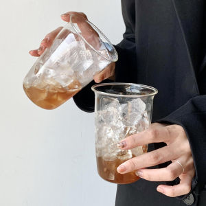 Ginca Coffee Cup Curled Latte Cups Household Glass Drinkware Juice Milk Simple Mug Transparent Water Bottles Glassware Cups Coffeeware