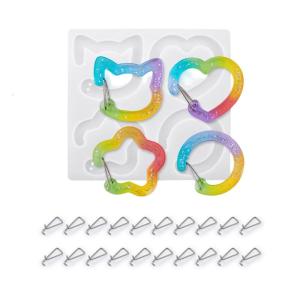 Resin Silicone Mold Cats Shape Making Tool Earrings Moulds Suitable for Making Earrings and Pendants