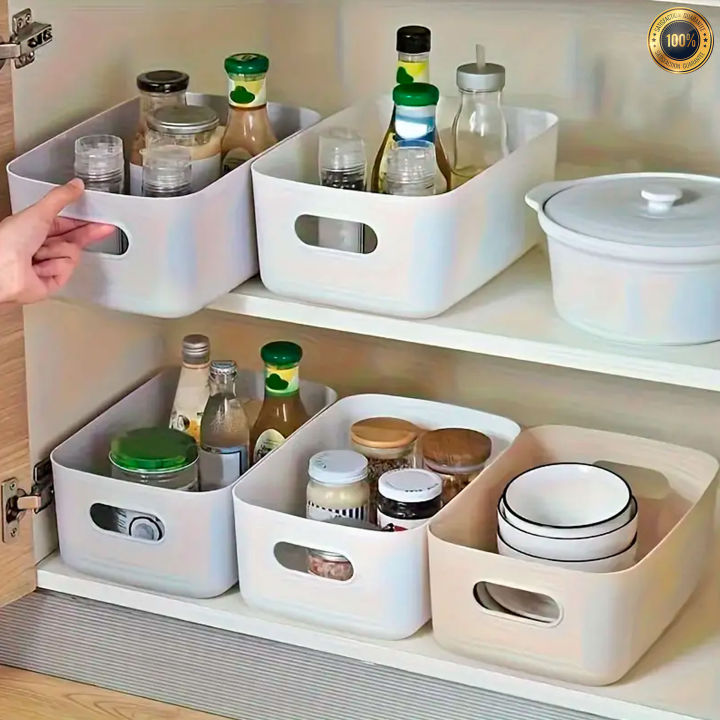 Kitchen Storage Box Office Desktop File Snack Organizer Storage Make Up ...